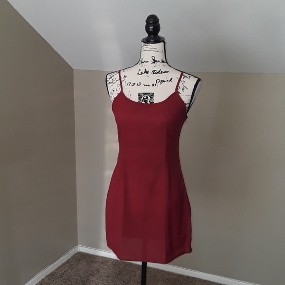Revolve Endless Rose Ruby Red Lace Dress - Picture 7 of 17
